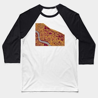 Minneapolis, Minnesota Map Baseball T-Shirt